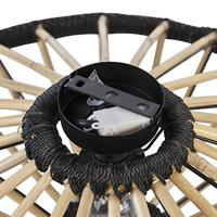 QAZQA Oosterse plafondlamp bamboe met zwart 60 cm - Evalin - thumbnail