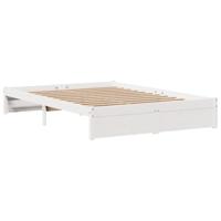 Bedframe met hoofdeinde zonder matras 140x190 cm wit - thumbnail