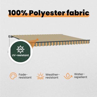 VidaXL Inklapbaar zonnescherm groen en geel 400 × 300 cm
