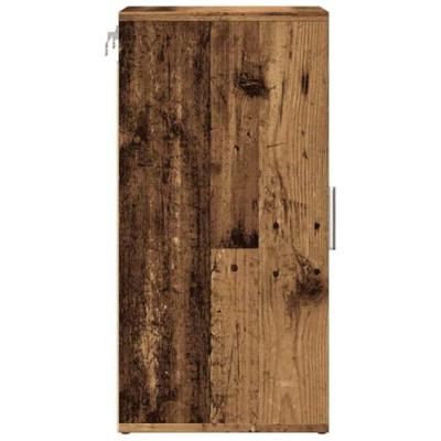 VidaXL Schoenenkast 32x35x70 cm bewerkt hout oud houtkleurig