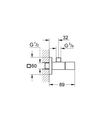 Hoekstopkraan GROHE Eurocube Supersteel