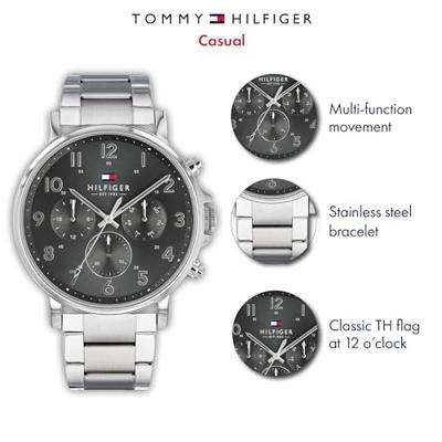 Tommy Hilfiger Daniel 1710382 Heren Horloge 44mm 5 ATM Tommy Hilfiger Daniel 1710382 Heren Horloge 44mm 5 ATM