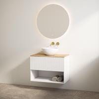 Badmeubelset Best Design Rigatti 100 cm Mat Wit + Halifax Blad - thumbnail