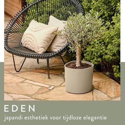 Elho Eden 30 - Zacht taupe - L 31 x B x H 28 cm - Binnen en Buiten - 100% gerecycled