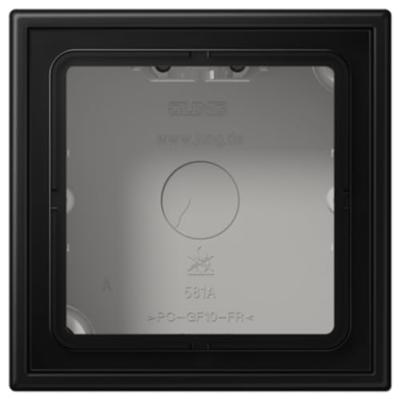JUNG LS990 Opbouwrand enkel grafiet mat zwart grafiet strak design jaren 60 (excl. schakelaar)