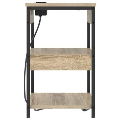 Nachtkastje 2 pcs Sonoma eiken Bewerkt hout