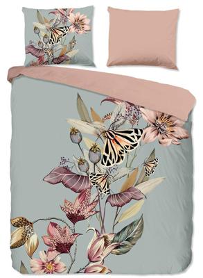 Good Morning Dekbedovertrek "bloemen en vlinders" - Multi - (200x200/220 cm) - Katoen