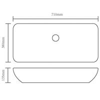 Wastafel 71x38x13,5 cm keramiek goudkleurig - thumbnail