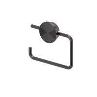 Toiletrolhouder Zonder Klep Geesa Opal Zwart Metaal Geborsteld Geesa - thumbnail