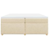 Boxspring met matras stof crèmekleurig 200x200 cm - thumbnail