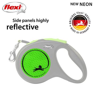 Flexi rollijn new neon tape zwart / groen - thumbnail