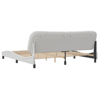 Bedframe zonder matras "Hvar" kunstleer wit 200x200 cm