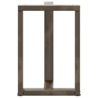 Eettafelpoten 2 st T-vormig 50x35x(72-73) cm staal naturel - thumbnail