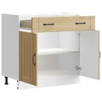 Keuken onderkast Lucca bewerkt hout sonoma eikenkleurig - thumbnail