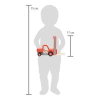 Houten Heftruck met pallet - Werkvoertuig - thumbnail