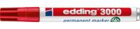 Edding Permanentmarker | rood | streepbreedte 1,5-3 mm ronde punt | 10 stuks - 4-3000002 - thumbnail
