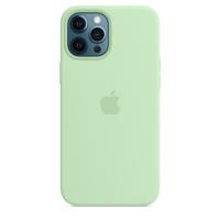 Apple iPhone 12 Pro Max Silicone Back Cover met MagSafe Pistachegroen - thumbnail