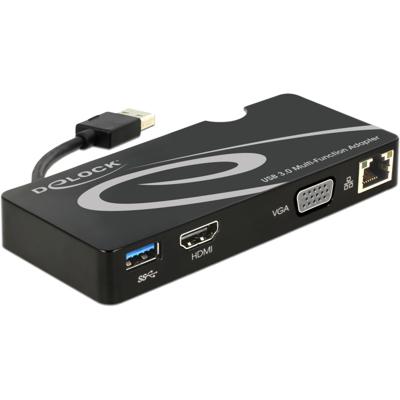 DeLOCK Adapter USB 3.0 > HDMI / VGA + Gigabit LAN + USB 3.0