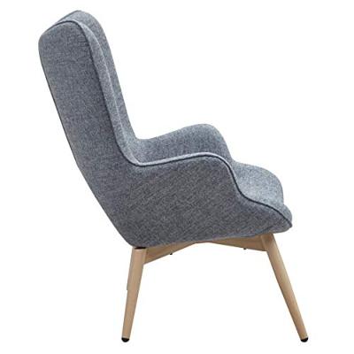 Artistiq Fauteuil 'Anderson' Houten poot, kleur Grijs Artistiq Fauteuil 'Anderson' Houten poot, kleur Grijs