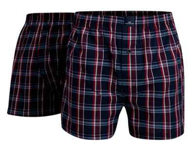Gotzburg Boxers Clubhouse 2-pack geruit rood-blauw