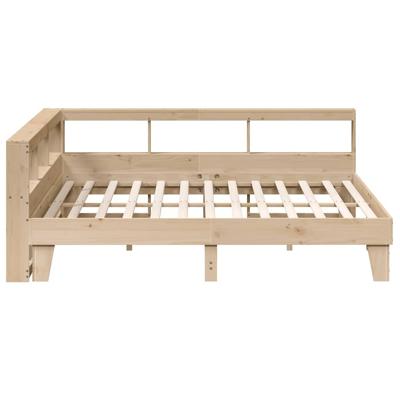 Bed met boekenkast zonder matras massief grenenhout 90x200 cm - thumbnail