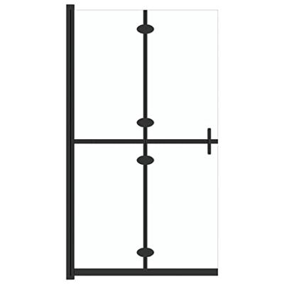 VidaXL Inloopdouchewand inklapbaar 70x190 cm esg-glas transparant