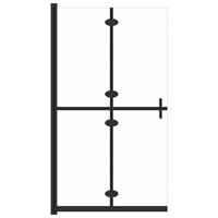 VidaXL Inloopdouchewand inklapbaar 80x190 cm esg-glas transparant - thumbnail