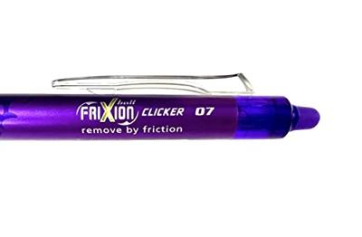 Pilot FriXion Ball Clicker roller, intrekbaar, medium punt, 0,7 mm, paars