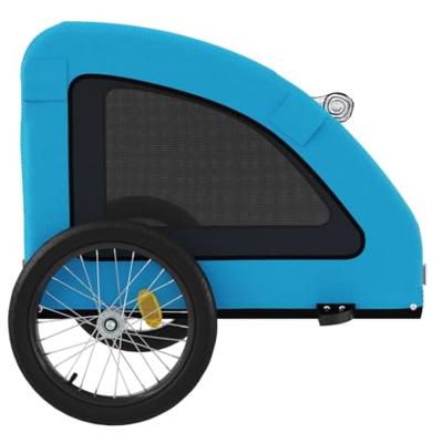 Hondenfietstrailer oxford stof en ijzer blauw - thumbnail