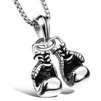 Bokshandschoen kettinghanger heren Edelstaal Zilver - thumbnail