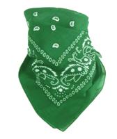 Bandana Rain Drop Groen 54 x 54 cm - thumbnail