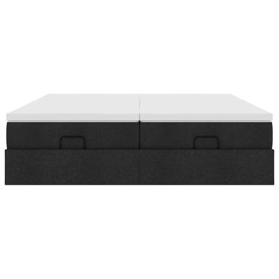 Ottoman bed met matrassen 160x200cm stof zwart