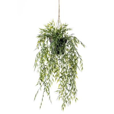 Kunstplant Bamboo hangend in pot - 50cm