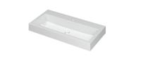 INK Wastafel Momento Polystone met 1 kraangat 90 cm x 45 cm x 9 cm Glans wit 3421021 - thumbnail