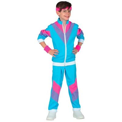 80&apos;s Disco Trainingspak Kind Blauw