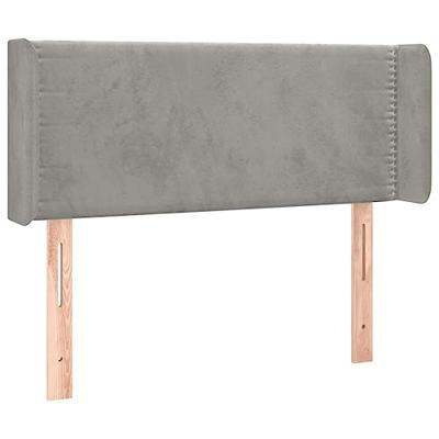 Hoofdbord LED 93x16x78/88 cm fluweel lichtgrijs