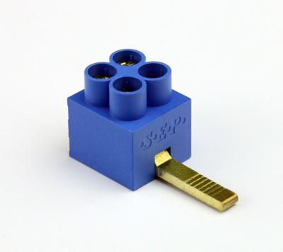 Aansluitklem dubbel max 2x16mm² blauw SEP DT 2115900550 voor automaten 1 module breed max 80A