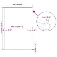 Doucherolgordijn met cassette 160x240 cm stofbreedte 156 cm - thumbnail
