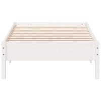 Bedframe massief grenenhout wit 100x200 cm - thumbnail