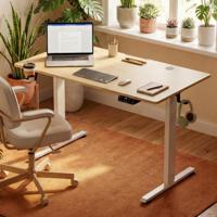 Zit sta bureau Beige 120x60x72-117cm - thumbnail