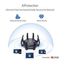 ASUS RT-AX89X Gaming Router (Ai Mesh WLAN System, WiFi 6 AX6000, 10G RJ45, 10G SFP+, 2.2 GHz QC CPU, AiProtection Pro, USB 3.1, WPA3) - thumbnail