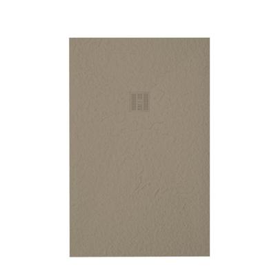 ZEZA Grade douchevloer - 80x110cm - antislip - antibacterieel - mineraalmarmer - rechthoek - mat cream (taupe) 400000000000019562