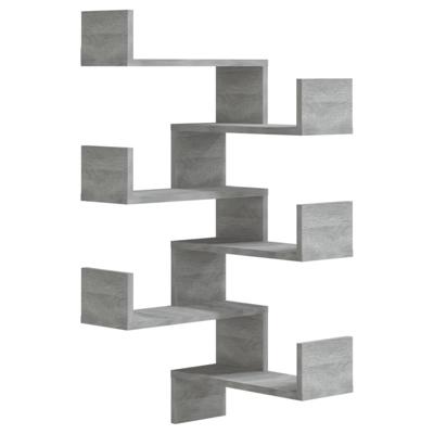 Hoekwandschappen 2 st 40x40x50 cm bewerkt hout grijs sonoma