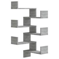 Hoekwandschappen 2 st 40x40x50 cm bewerkt hout grijs sonoma - thumbnail