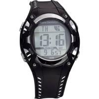 EUROTIME 1681987 Horloge Zendergestuurd (Ø x h) 40 mm x 16 mm Zwart/zilver Materiaal (behuizing): Kunststof Materiaal (armband): Kunststof - thumbnail