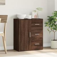 Dressoir 60x31x70 cm bewerkt hout bruin eikenkleurig - thumbnail