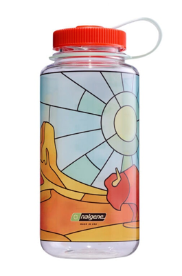 Nalgene Wide Mouth Clear Stained Glass Sustain 1L Drinkfles Nalgene Wide Mouth Clear Stained Glass Sustain 1L Drinkfles