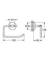 Grohe QuickFix Start Cosmopolitan Closetrolhouder 15,3x6x10,9 cm Chroom - thumbnail