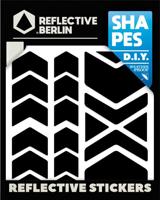 REFLECTIVE BERLIN reflex-sticker "shapes" refl.sticker refl.berlin chevrons black - thumbnail
