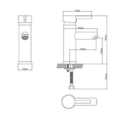 ROUSSEAU Dover ééngreeps wastafelmengkraan